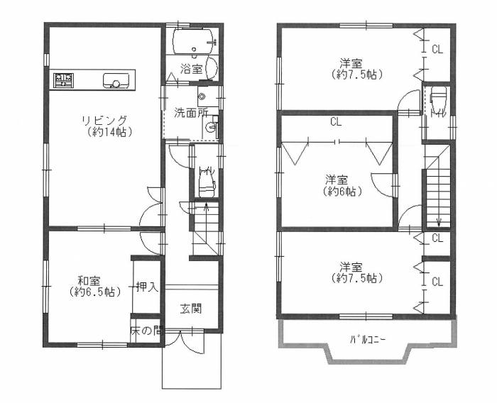 西宮市今津水波町 間取り図