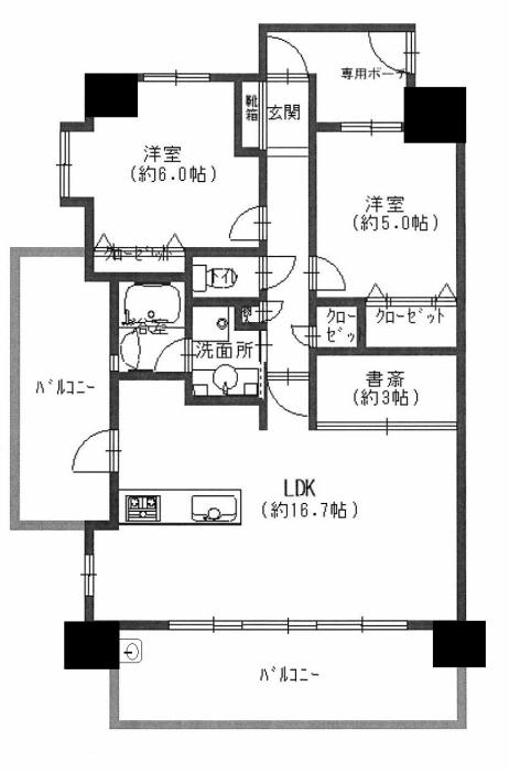 クレアシティ長居駅前 間取り図