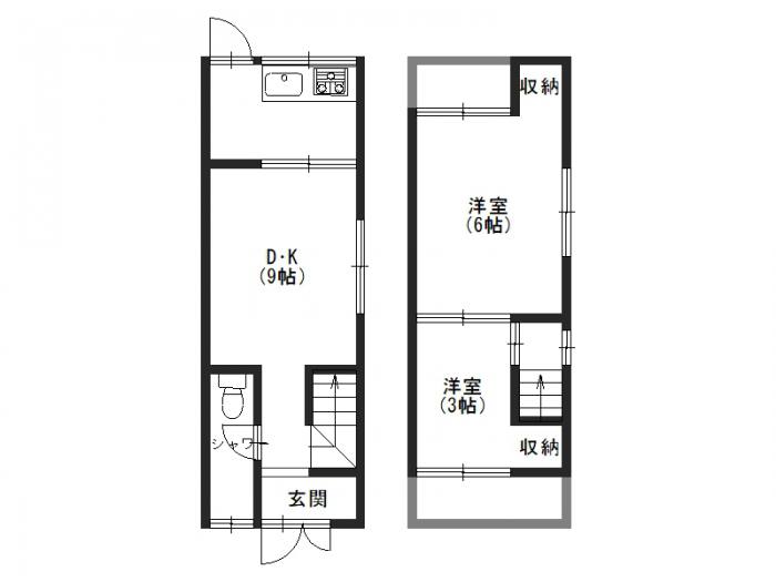 東住吉区住道矢田5丁目 間取り図